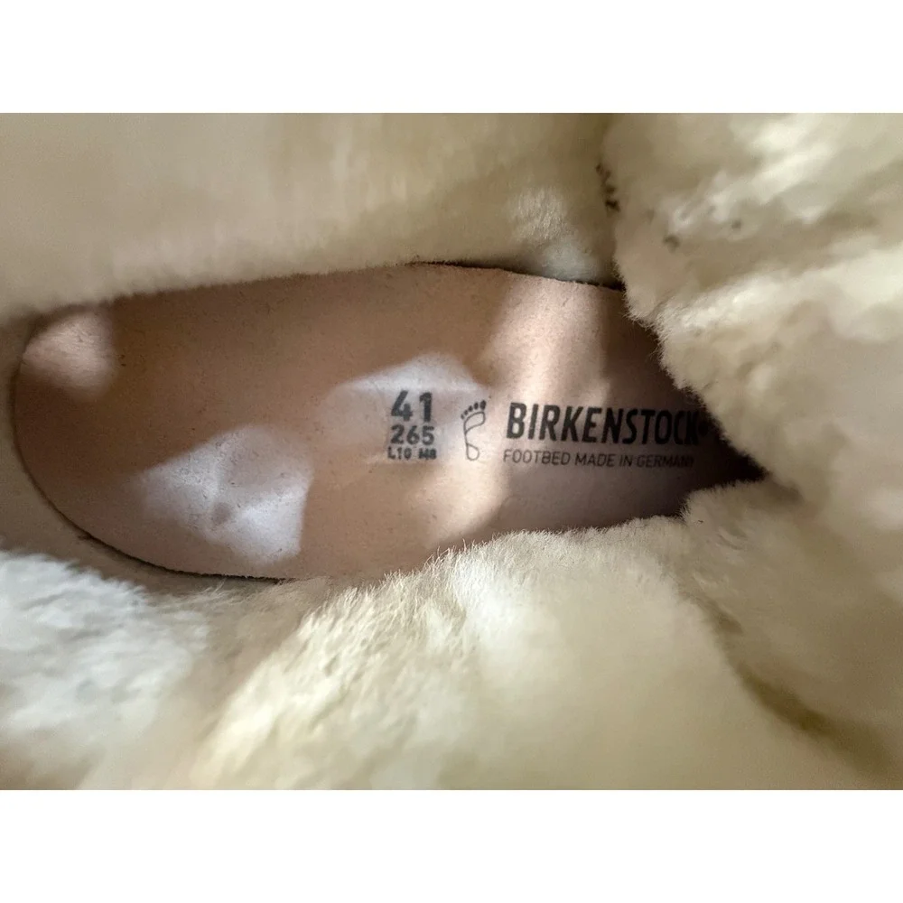 Birkenstock Bakki Suede Shearling Lined Boots Brown Mens 8 Womens 10 EU 41‎